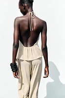 COMBINAISON LONGUE HALTER EFFET DEUX PIÈCES