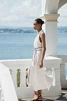 ROBE MIDI CHEMISE À POIS