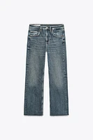 FLARED CROPPED HIGH WAIST TRF JEANS