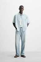 CONTRAST DENIM SHIRT