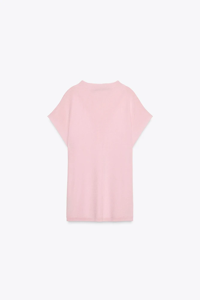 TOP EN MAILLE MANCHES AMPLES