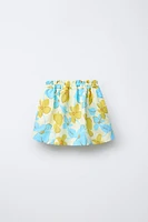JUPE-SHORT BERMUDA À FLEURS EN LIN