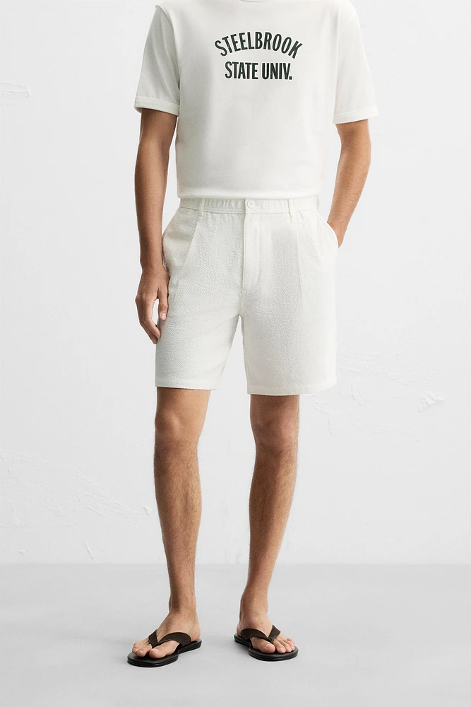 BERMUDA REGULAR FIT STRUCTURÉ