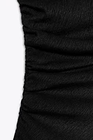 TEXTURED BANDEAU TOP