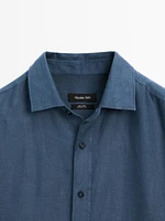 100% linen regular fit twill shirt