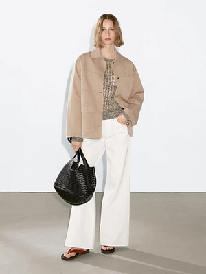 Veste avec poches coton fantaisie