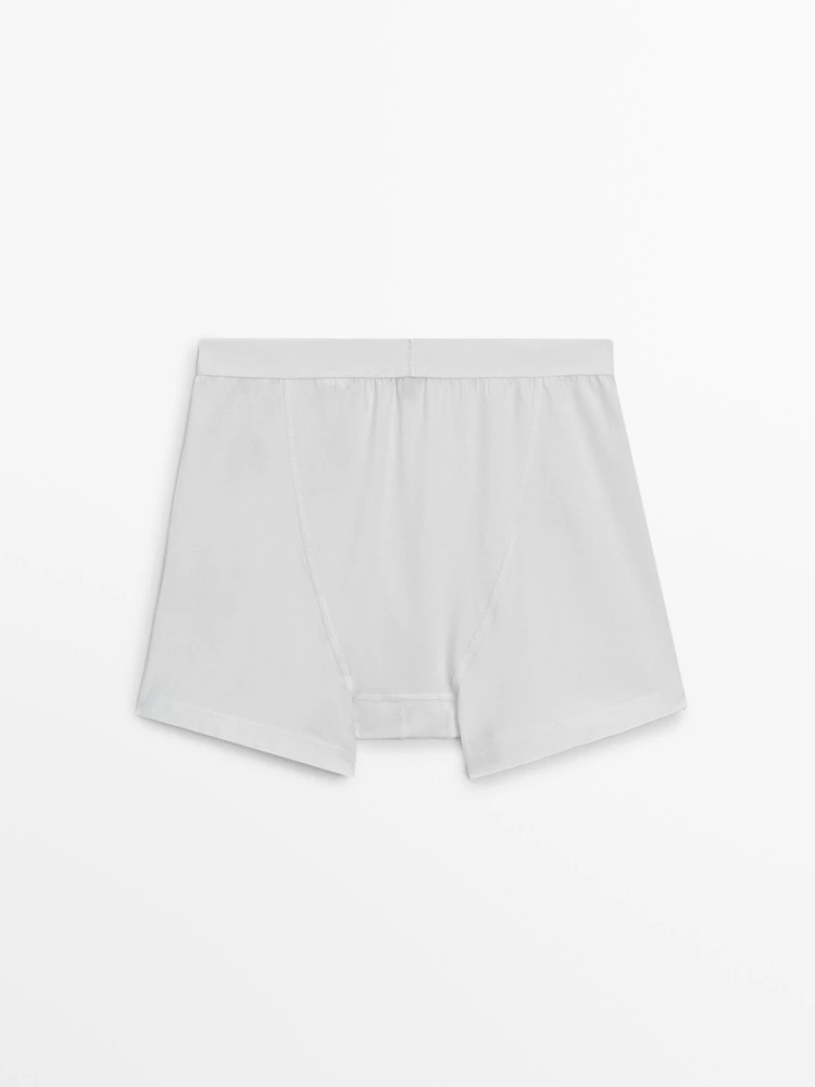 Boxer uni en coton mélang