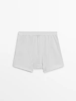 Boxer uni en coton mélang