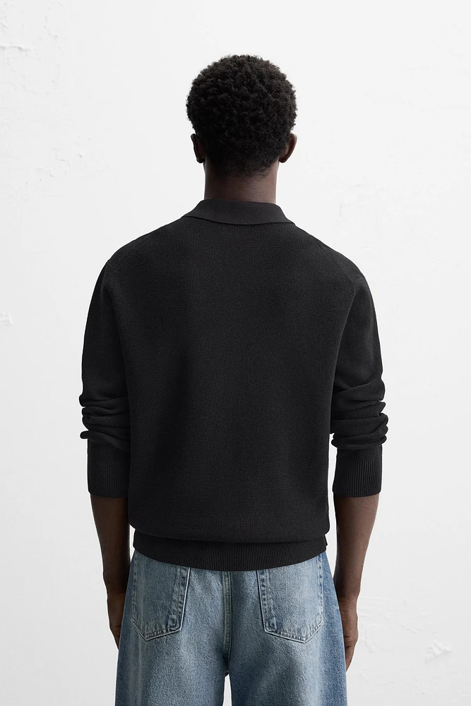 QUARTER ZIP KNIT POLO