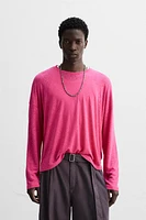 VISCOSE LINEN T-SHIRT