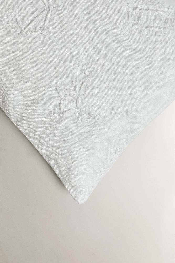 HOUSSE DE COUSSIN BRODERIES