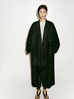 Kimono long en cuir et daim - Limited Edition