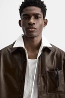 LEATHER OVERSHIRT