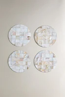 MOTHER-OF-PEARL COASTERS (PACK OF 4)