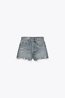 SHORTS EN JEAN TRF TAILLE HAUTE DÉCHIRURES