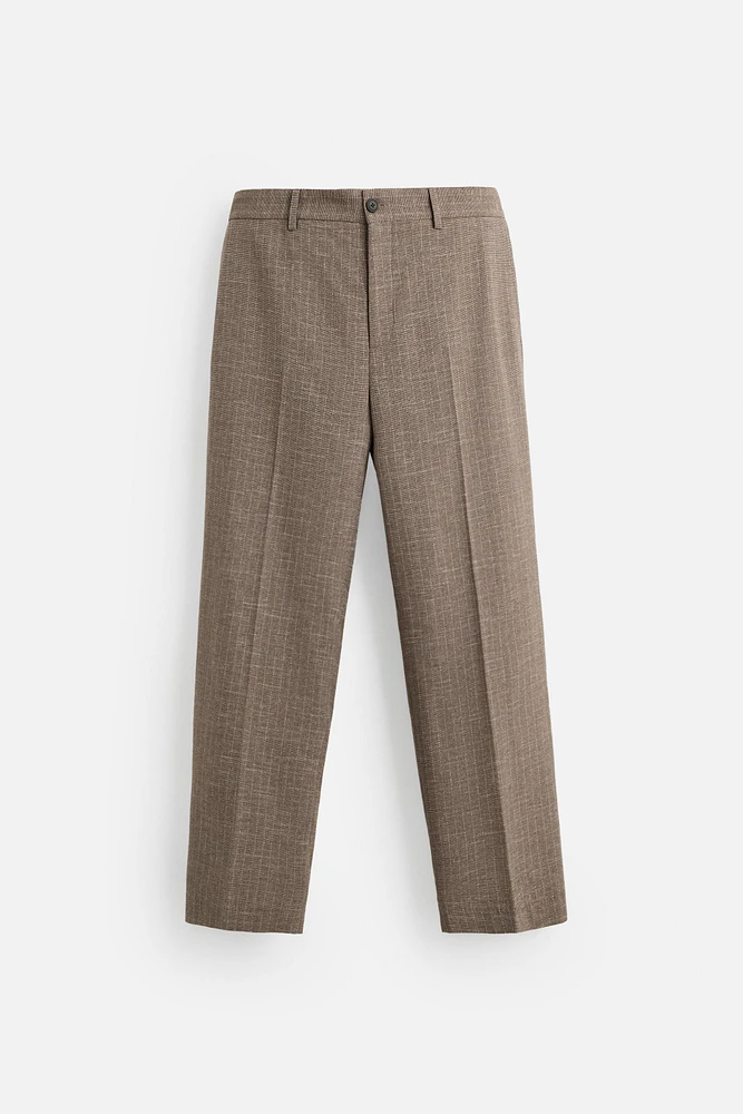 PANTALON DE COSTUME STRUCTURÉ RAYURES