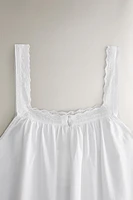 CHEMISE DE NUIT COTON DENTELLE