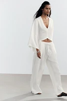 PANTALON PALAZZO EN LIN