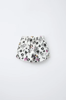 PALM TREE PRINT BERMUDA SHORTS