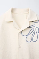 CHEMISE EN MAILLE FEUILLES