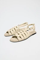 KNOTTED LEATHER SANDALS