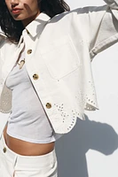 PERFORATED EMBROIDERY JACKET