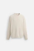 BASIC TEXTURED KNIT SWEATER
