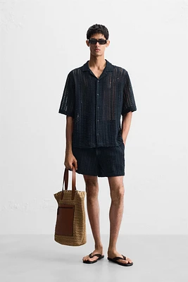 CROCHET TEXTURED SHORTS
