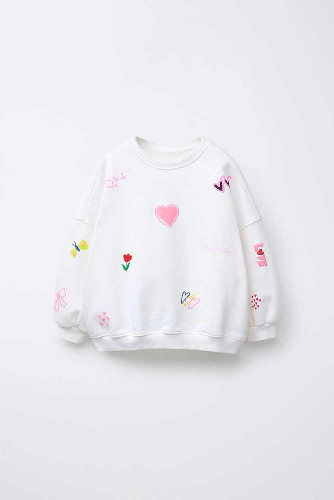 RAISED PATCH SWEATSHIRT