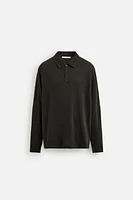 LINEN BLEND REGULAR FIT POLO SHIRT