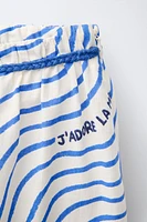 JUPE-SHORT BERMUDA IMPRIMÉE CORDE