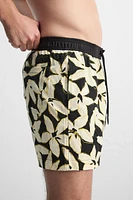 SHORT DE BAIN LONG À IMPRIMÉ FLORAL