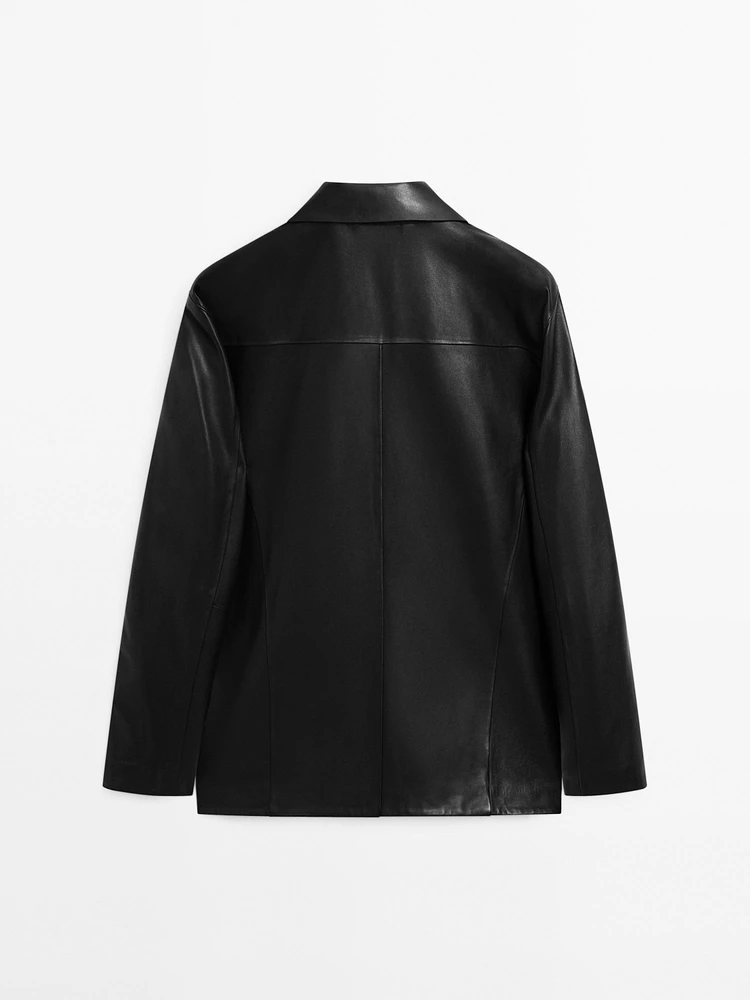 Veste légère courte en cuir nappa - Limited Edition