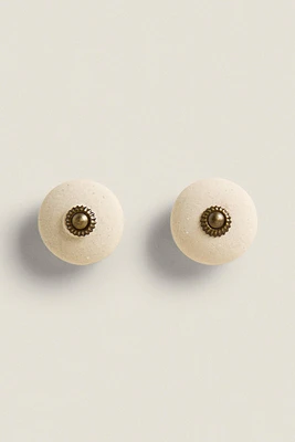 LOT BOUTONS DE PORTE CÉRAMIQUE MATE (LOT DE 2)