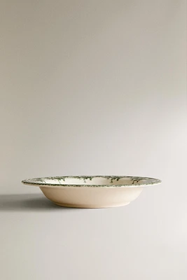ASSIETTE CREUSE FAÏENCE FLORALE