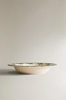 ASSIETTE CREUSE FAÏENCE FLORALE