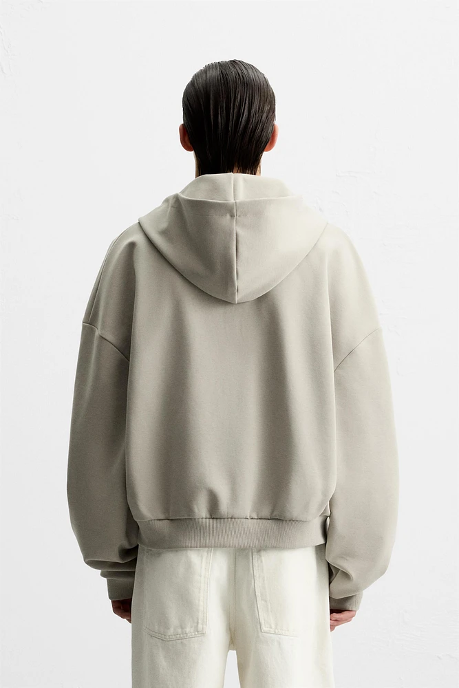 BOXY FIT TECHNICAL HOODIE SWEATSHIRT
