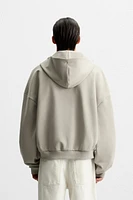BOXY FIT TECHNICAL HOODIE SWEATSHIRT