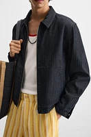 VESTE EN DENIM À CHEVRONS