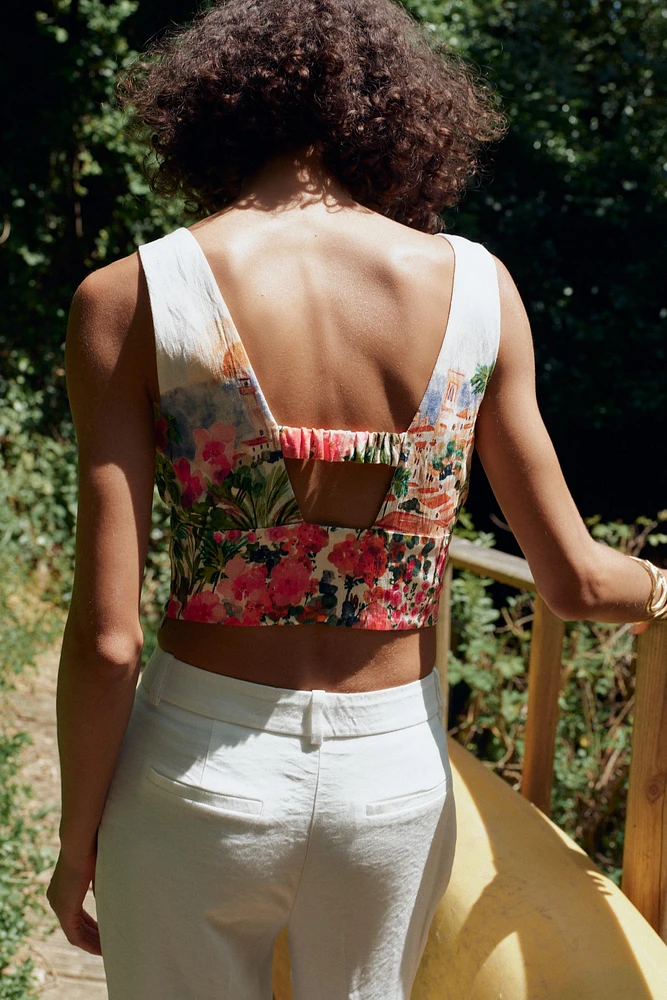 PRINTED KNOT TOP