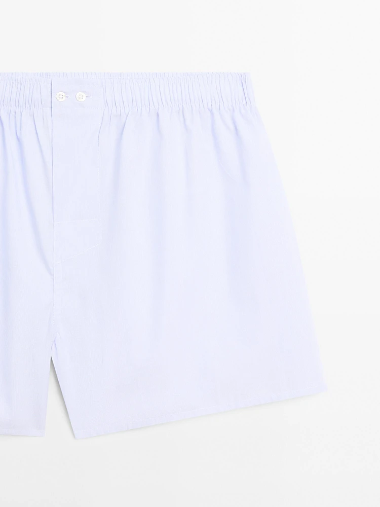 100% cotton micro-striped boxers