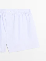 100% cotton micro-striped boxers