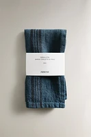 LOT SERVIETTES DE TABLE LIN ÉPAIS COLORÉ (LOT DE 2)
