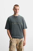 T-SHIRT MAILLES IMPRIMÉ DÉLAVÉ