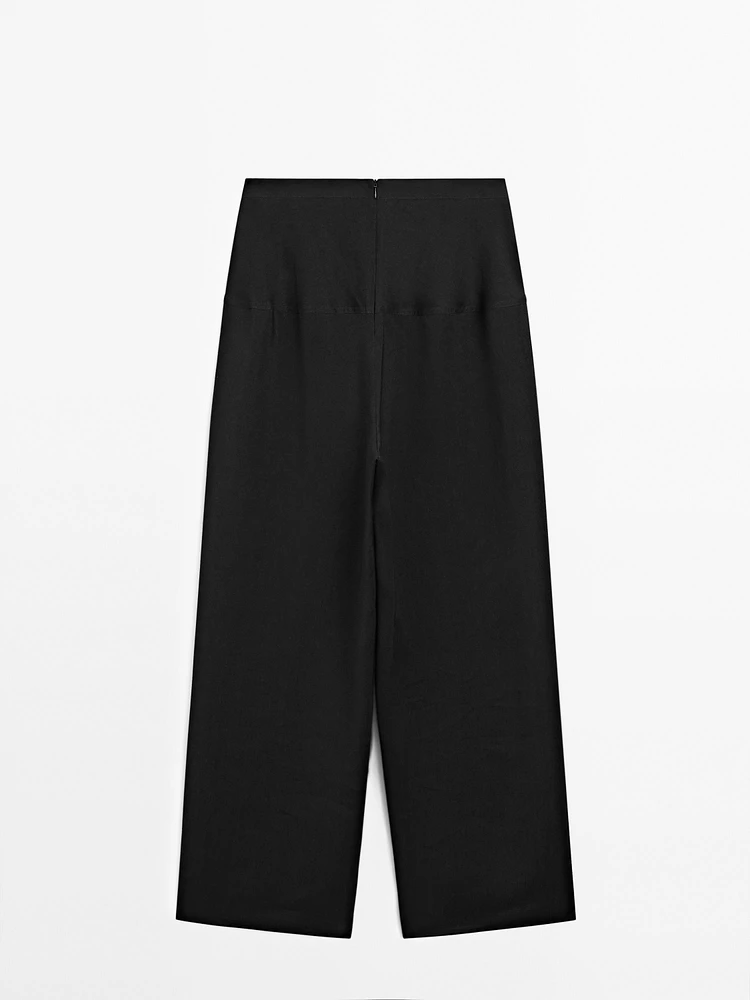 Pantalon avec ceinture large en lin - Limited Edition