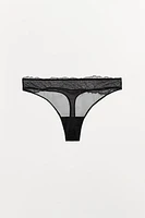 VISCOSE LACE THONG