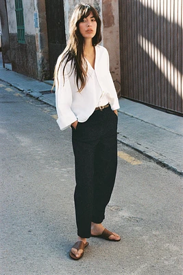 CHEMISE MANCHE LARGE AVEC LIN