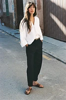 CHEMISE MANCHE LARGE AVEC LIN