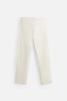 PLEATED STRAIGHT FIT PANTS