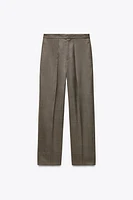 WOOL BLEND PLEATED PANTS ZW COLLECTION